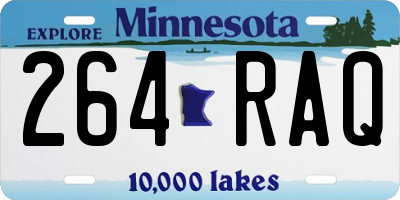 MN license plate 264RAQ
