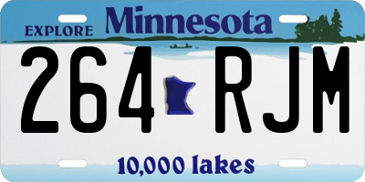 MN license plate 264RJM