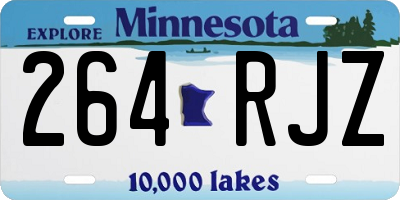 MN license plate 264RJZ