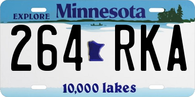 MN license plate 264RKA
