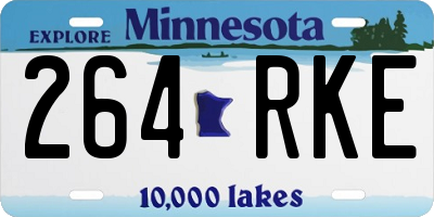 MN license plate 264RKE