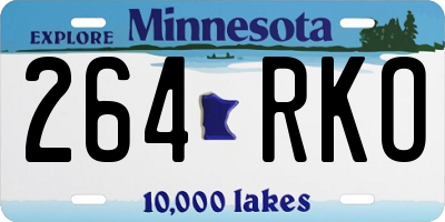 MN license plate 264RKO