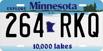MN license plate 264RKQ