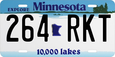 MN license plate 264RKT
