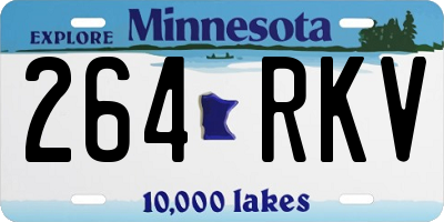 MN license plate 264RKV