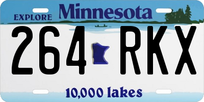 MN license plate 264RKX
