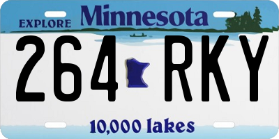 MN license plate 264RKY