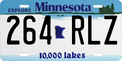 MN license plate 264RLZ