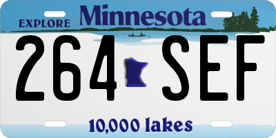 MN license plate 264SEF