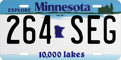 MN license plate 264SEG