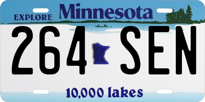 MN license plate 264SEN