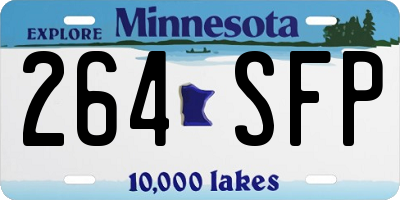 MN license plate 264SFP