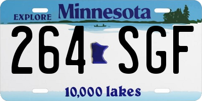 MN license plate 264SGF