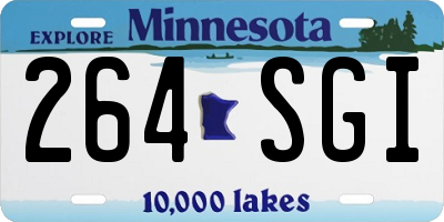 MN license plate 264SGI