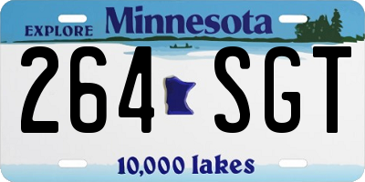 MN license plate 264SGT