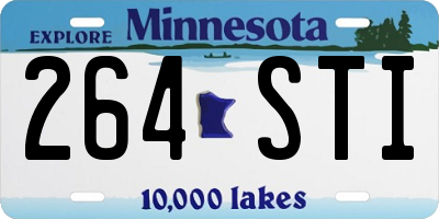 MN license plate 264STI