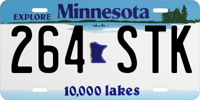 MN license plate 264STK