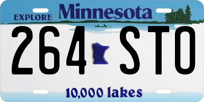 MN license plate 264STO