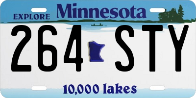 MN license plate 264STY