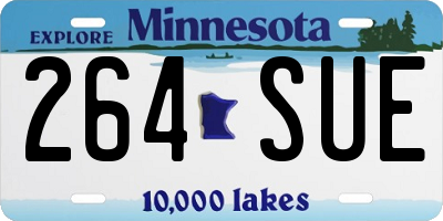 MN license plate 264SUE