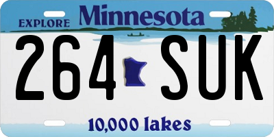 MN license plate 264SUK