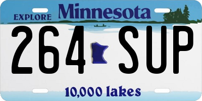 MN license plate 264SUP