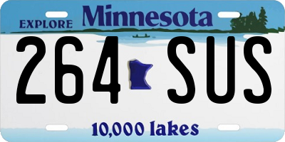 MN license plate 264SUS