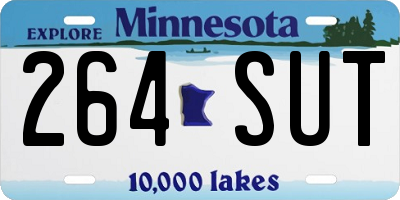 MN license plate 264SUT