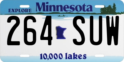 MN license plate 264SUW