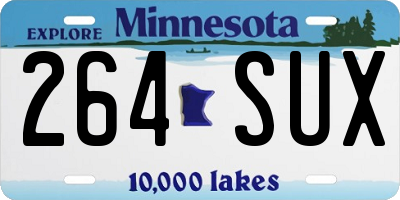 MN license plate 264SUX