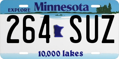 MN license plate 264SUZ
