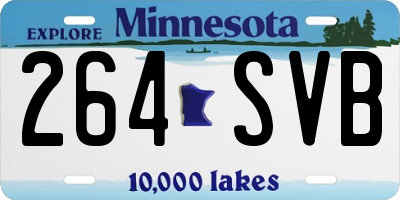 MN license plate 264SVB