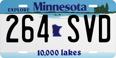 MN license plate 264SVD