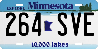 MN license plate 264SVE