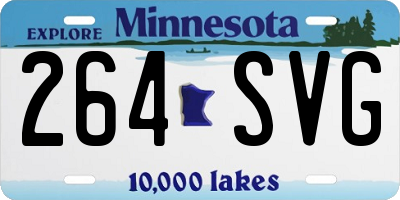 MN license plate 264SVG
