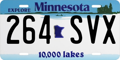 MN license plate 264SVX