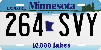 MN license plate 264SVY