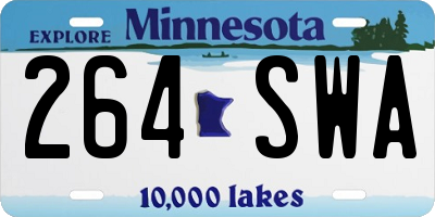 MN license plate 264SWA