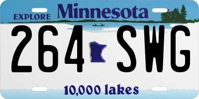 MN license plate 264SWG