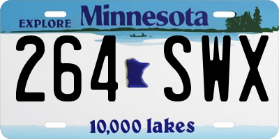 MN license plate 264SWX