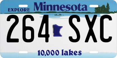 MN license plate 264SXC