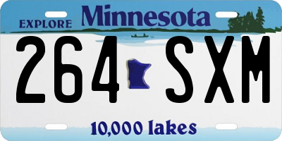 MN license plate 264SXM