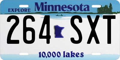 MN license plate 264SXT