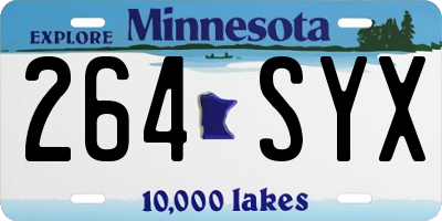 MN license plate 264SYX