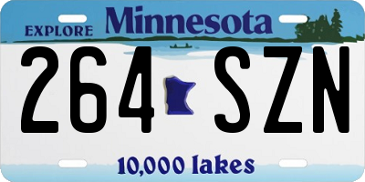 MN license plate 264SZN