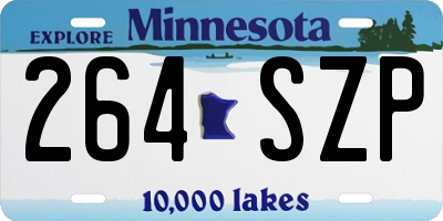MN license plate 264SZP