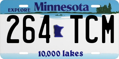 MN license plate 264TCM