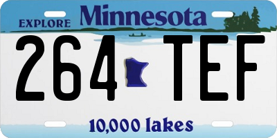 MN license plate 264TEF