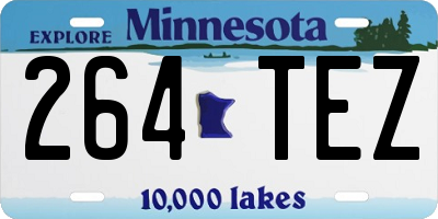 MN license plate 264TEZ