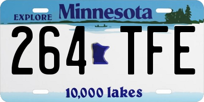 MN license plate 264TFE